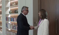 KKTC Cumhurbaşkanı Erhürman ile BM Genel Sekreteri'nin Kıbrıs Temsilcisi Cuellar'ın görüşmesi başladı