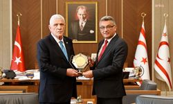 KKTC Cumhurbaşkanı Erhürman, İYİ Parti Genel Başkanı Dervişoğlu'nu kabul etti