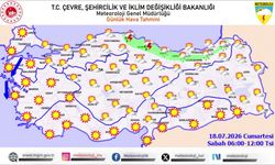 Meteoroloji'den üç il için kuvvetli yağış, iki bölge için kuvvetli rüzgar uyarısı