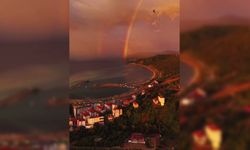 Sinop'ta çift gökkuşağı gökyüzünü süsledi
