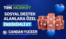 Tekirdağ Büyükşehir Belediyesi'nden sosyal destek alan vatandaşlara kırmızı ette ek indirim