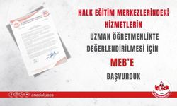 Anadolu Eğitim Sendikası'ndan MEB'e 'uzman öğretmenlik' başvurusu