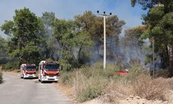 Antalya Büyükşehir Belediyesi, Aksu'daki yangına tüm ekipleriyle müdahale ediyor