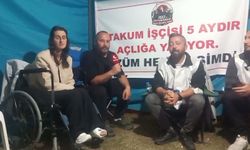 Atakum Belediyesi işçilerinin maaş ödemesi için başlattıları eylem sürüyor