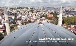 Bakan Ersoy: 'Ayasofya'da restorasyon titizlikle sürüyor'