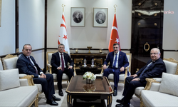 Cumhurbaşkanı Yardımcısı Yılmaz, KKTC Başbakanı Üstel ile görüştü