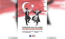 Didim Belediyesi'nden Cumhuriyet'in 103'üncü yılında 103 kişilik zeybek gösterisi
