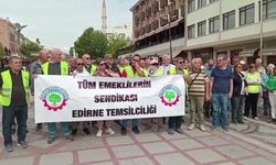 Edirne'de emeklilerden eylem: Seyyanen zam bütün emeklilere verilmelidir