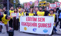 Eğitim Sen Eskişehir'de alanlara indi: Okulların can güvenliğini sağlayın
