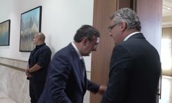 KKTC Cumhurbaşkanı Tufan Erhürman, Cumhurbaşkanı Yardımcısı Cevdet Yılmaz'ı kabul etti