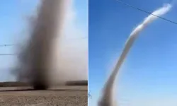 Konya’da tarlanın ortasında hortum oluştu