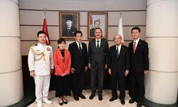 Savunma Sanayii Başkanı Görgün, Türkiye-Japonya Parlamentolar Arası Dostluk Grubu Başkanı Ichiro Aisawa ve heyetiyle görüştü