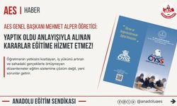 BASK ve AES Genel Başkanı Öğretici: 'Eğitim politikaları, sahadaki gerçekler ve bilimsel veriler ışığında şekillendirilmeli'