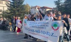 Bozüyük'te emekliler yoksulluğa karşı yürüdü