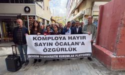 DEM Parti Tunceli İl Başkanlığı, Öcalan'ın Suriye'den çıkarılışının 27. yılı nedeniyle eylem yaptı