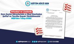 Eğitim Gücü Sen'den MEB'e ders seçimi başvurusu