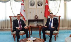 KKTC Başbakanı Üstel, Cumhurbaşkanı Yardımcısı Yılmaz ile bir araya geldi