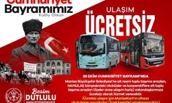 Manisa'da 29 Ekim'de toplu ulaşım ücretsiz olacak