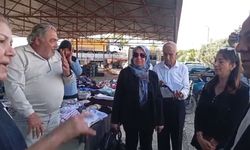 Osmaniyeli pazarcı, ziyarette bulunan İYİ Parti heyetine yakındı: 'Emekliyim ek iş yapıyorum'