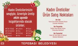 Tepebaşı'nda kadın üreticilerin ürünleri ekim ayında üç noktada satışta