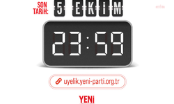 YENİ Parti: Bu akşam saat 23.59'a kadar üye olan herkes, il başkanı seçimlerinde oy kullanabilecek