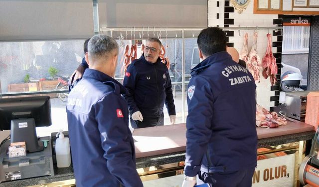 Ceyhan Belediyesi'nden kasaplarda hijyen ve fiyat denetimi