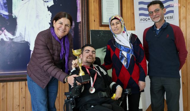 Foça Belediyesporlu Veli Ortak, Boccia İzmir İl Turnuvası'nda ikinci oldu