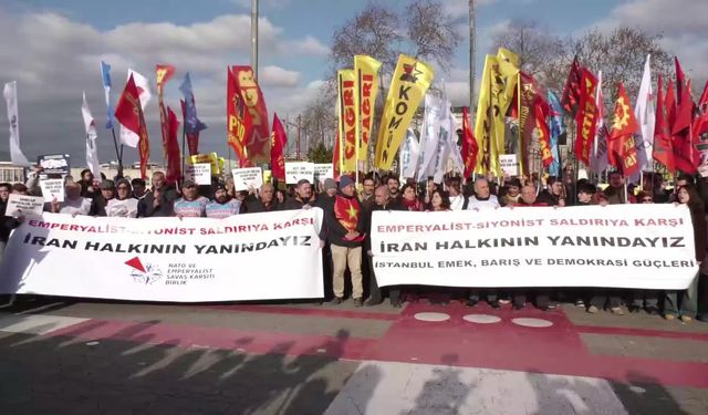 ABD ve İsrail'in İran'a yönelik askeri saldırısı Kadıköy'de protesto edildi: Emperyalizm halklara özgürlük, demokrasi getirmez!