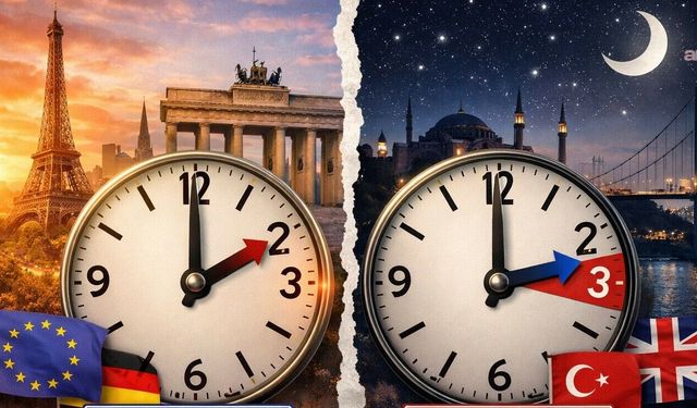 Avrupa yaz saatine geçti, birçok Avrupa ülkesi ile Türkiye arasındaki saat farkı 1'e düştü