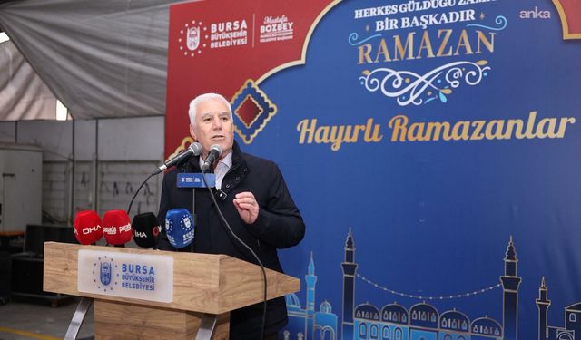 Bursa Büyükşehir Belediye Başkanı Bozbey: 'Türkiye'ye örnek olacak şekilde paylaşma ve dayanışmanın en güzel örneklerini uyguluyoruz'