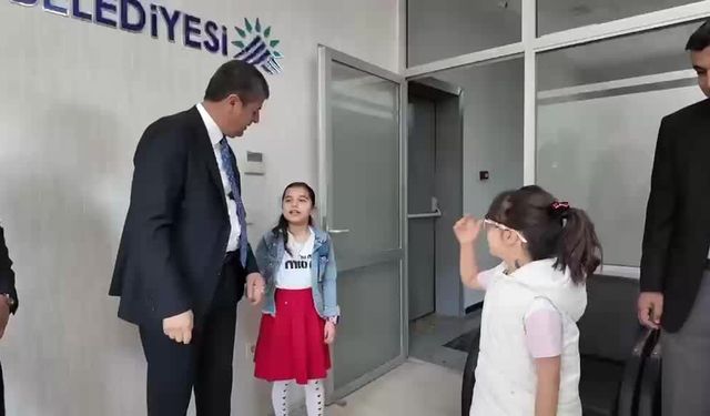 Adıyaman Belediye Başkanlığı'nı emanet alan çocuklar, kent vizyonlarını paylaştı