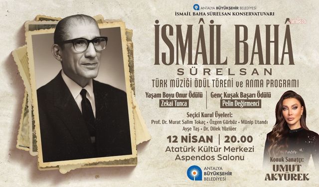 Antalya Büyükşehir Belediyesi, İsmail Baha Sürelsan'ı anacak