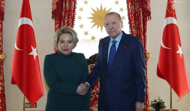 Cumhurbaşkanı Erdoğan, Rusya Federasyon Konseyi Başkanı Matviyenko'yu kabul etti
