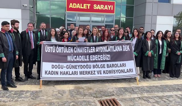 Gülistan Doku soruşturması... Tunceli Adliyesi önünde 17 baroya üye avukatlardan açıklama: Sorumlular makam ve mevki farkı gözetilmeksizin ortaya çıkarılmalı