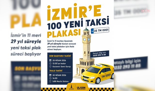 İzmir'in kent merkezine 100 yeni taksi