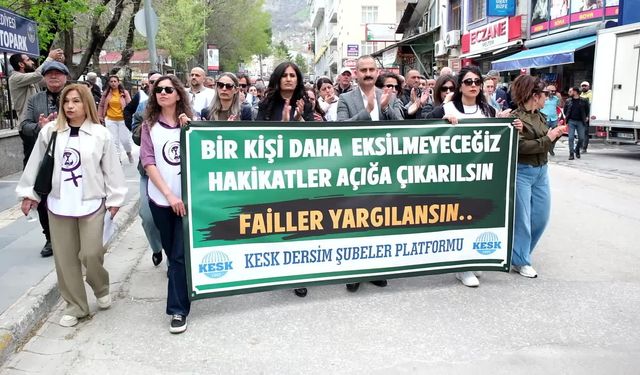 KESK'ten Tunceli'de eylem: 'Gülistan Doku için hakikat açığa çıkıyorsa, Rojvelat, Rojin ve Esma için de açığa çıkacaktır'