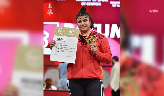 Milli halterci Tuana Süren, Avrupa gençler rekoru kırarak Avrupa üçüncüsü oldu