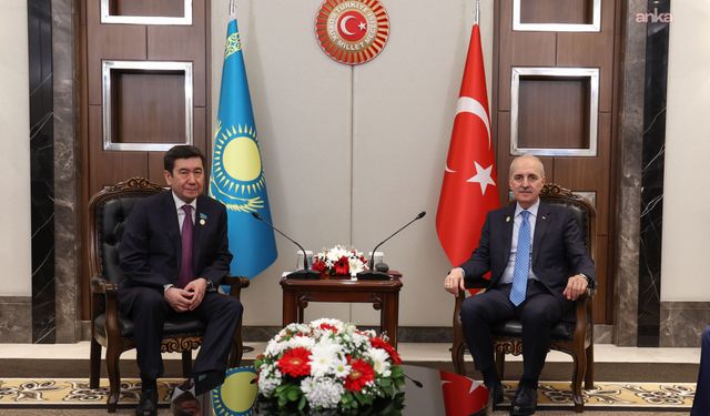 TBMM Başkanı Kurtulmuş, Kazakistan Parlamentosu Meclis Başkanı Koşanov ile görüştü