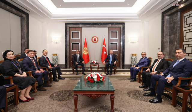 TBMM Başkanı Kurtulmuş, Kırgızistan Jogorku Keneş Başkanı Mamataliyev ile görüştü