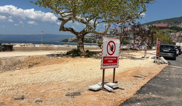 Bursa Büyükşehir Belediyesi, Gemlik'te sahil düzenleme çalışmalarına hız verdi