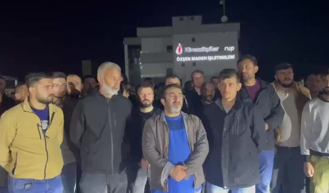 Edirne Uzunköprü'de madenciler eylemde: Madencilerin sesini duyun, biz açız, çocuklarımız aç