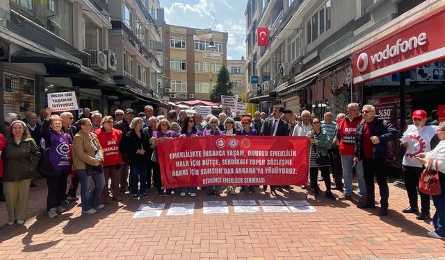 Emeklilerden Samsun'da eylem: 4 bin liralık bayram ikramiyesi 'harçlık' seviyesine indi