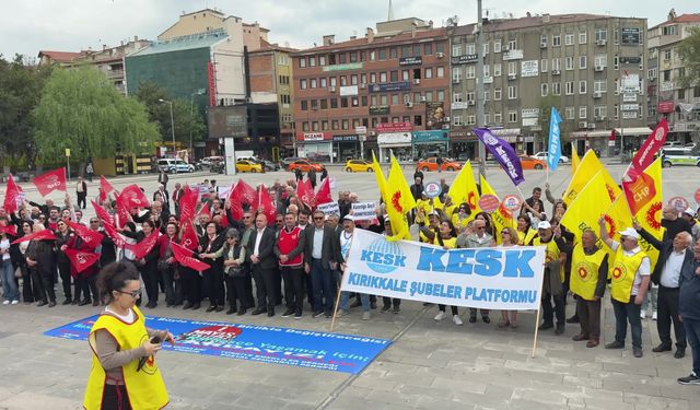 Kırıkkale'de emekçiler, 1 Mayıs'ta aynı halayda buluştu