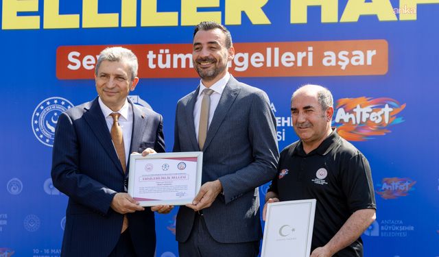 Manavgat Belediyesi Halk Lokantası, 'Erişilebilirlik Belgesi' aldı