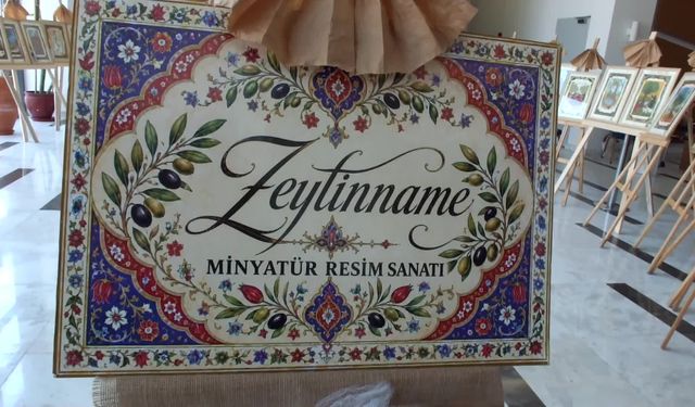 Burhaniye'de 'Zeytinname' minyatür sergi ilgi gördü