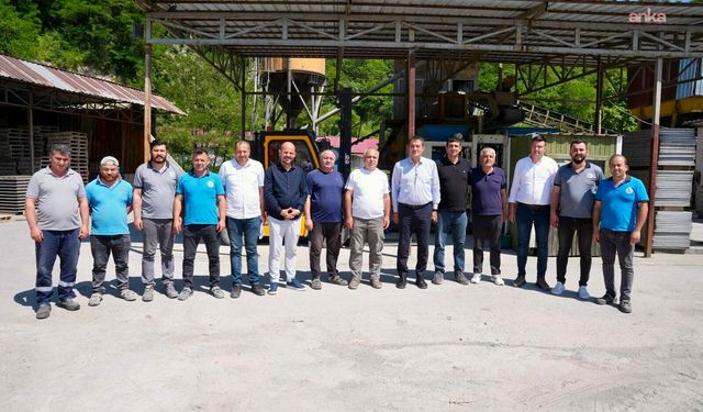 Giresun Belediye Başkanı Köse'den konkasör tesislerinde inceleme