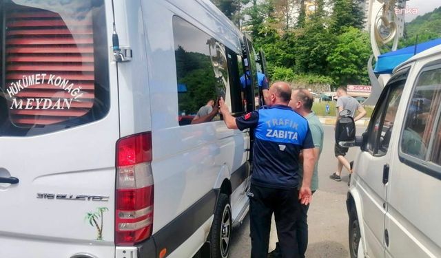 Giresun Belediyesi'nden cam filmli dolmuşlara sıkı denetim