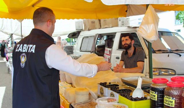 Giresun Zabıtası'ndan Aksu Pazar Yeri'nde denetim
