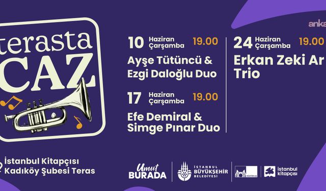 İstanbul Kitapçısı Kadıköy terasında 'Terasta Caz' konserleri haziran ayında da devam ediyor