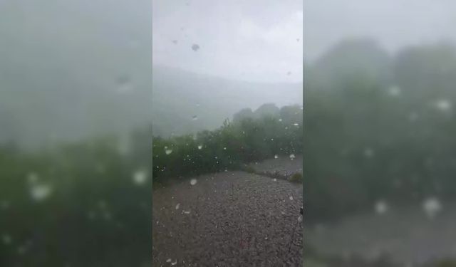 Sinop'ta haziran ayında dolu sürprizi